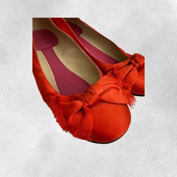 Orange Kate Spade Ballerinas with Bow - Picture 2 of 7
